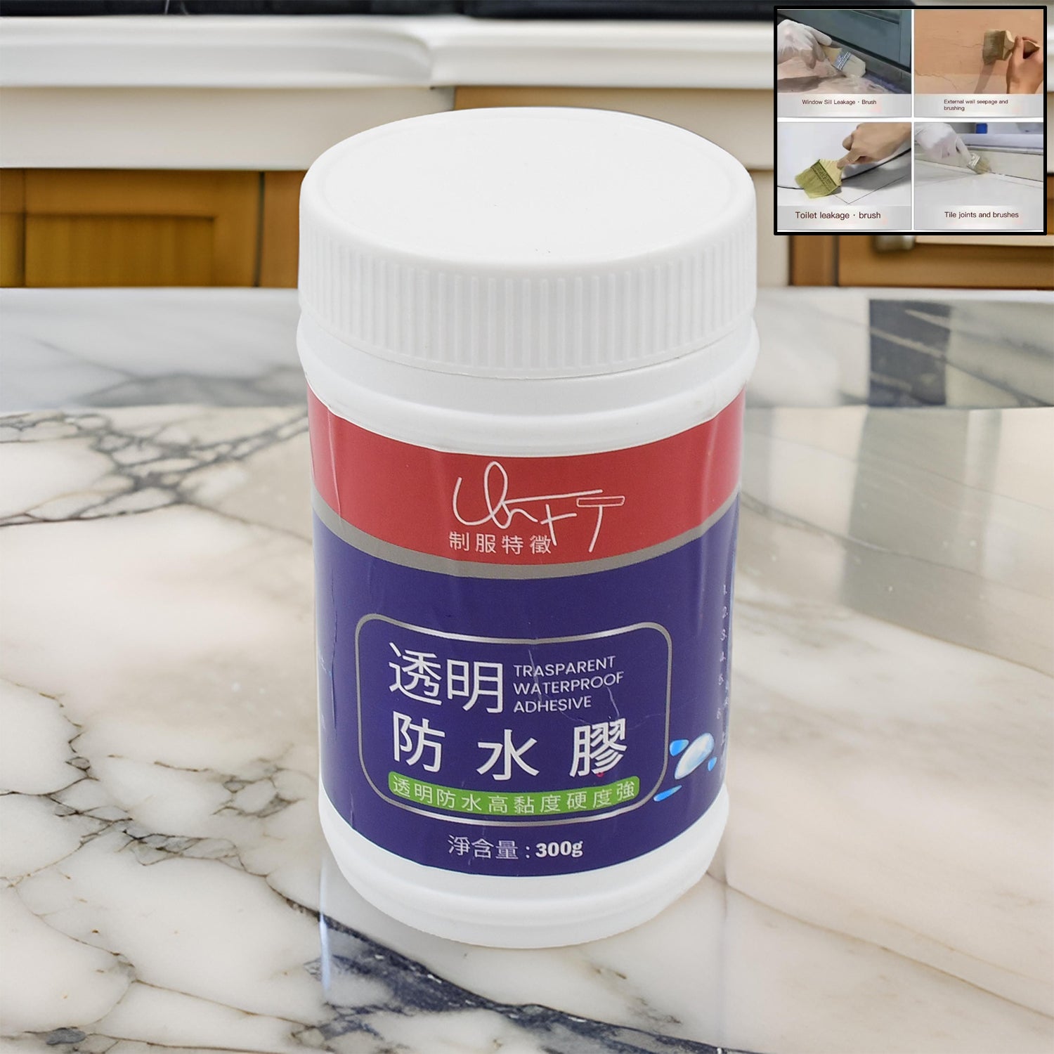 Transparent Waterproof Glue 300g Without Brush (1 Pc) Transparent Waterproof Glue 300g Without Brush (1 Pc)
